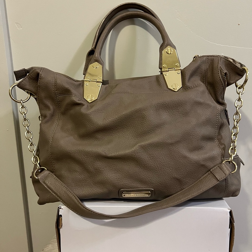 Steve Madden large purse, taupe
